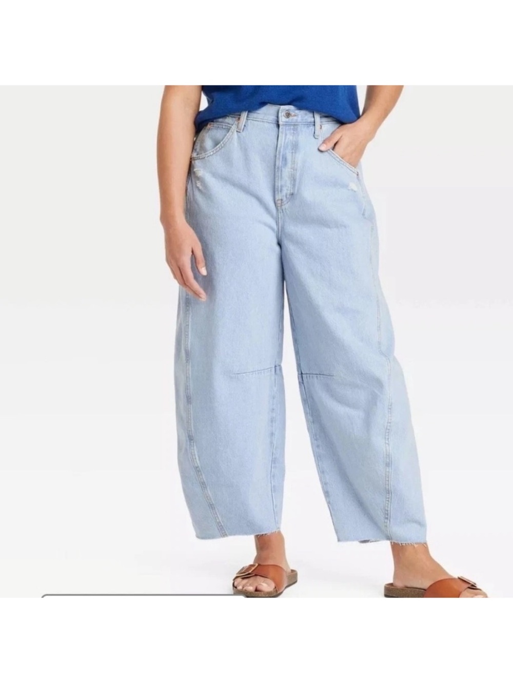 High Rise Barrel Wide-Leg Women's Jeans